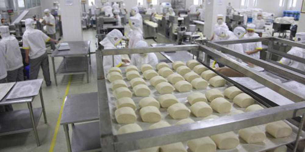 洛阳**食品公司中央厨房面粉供料茄子视频黄下载